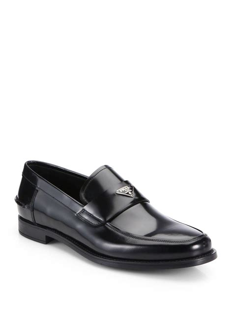 prada black loafers men|prada driving loafers men's.